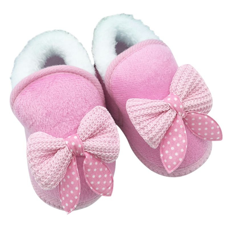 Plyšové topánky pre novorodenca ružové