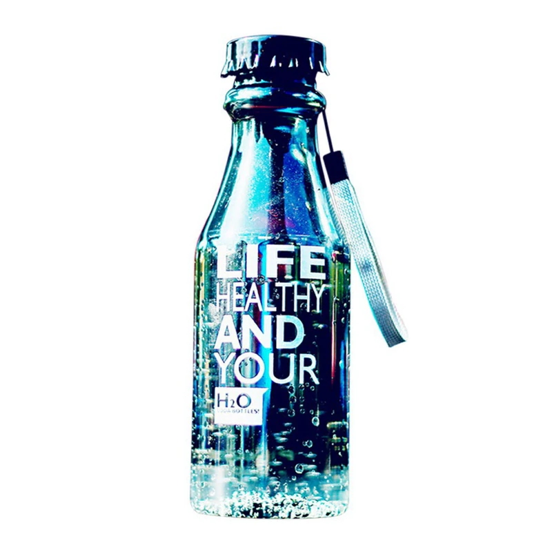 Dizajnová plastová fľaša na pitie 550 ml hnedá