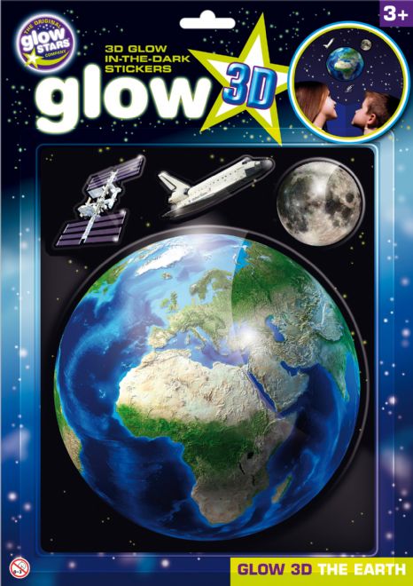 GlowStars Glow 3D Zem, Mesiac a raketoplán
