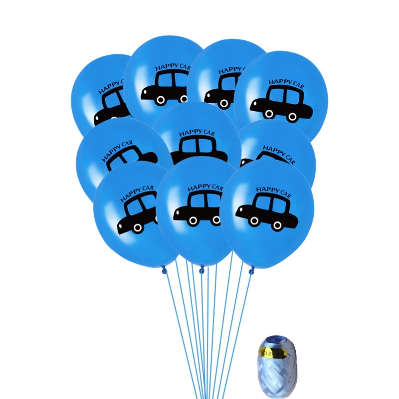 Latexový balónik s potlačou auta 10ks