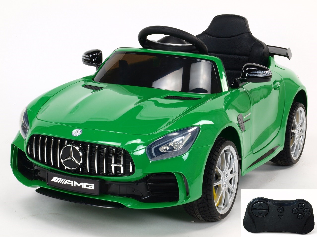 Elektrické auto Mercedes-AMG GT R zelený lakovan