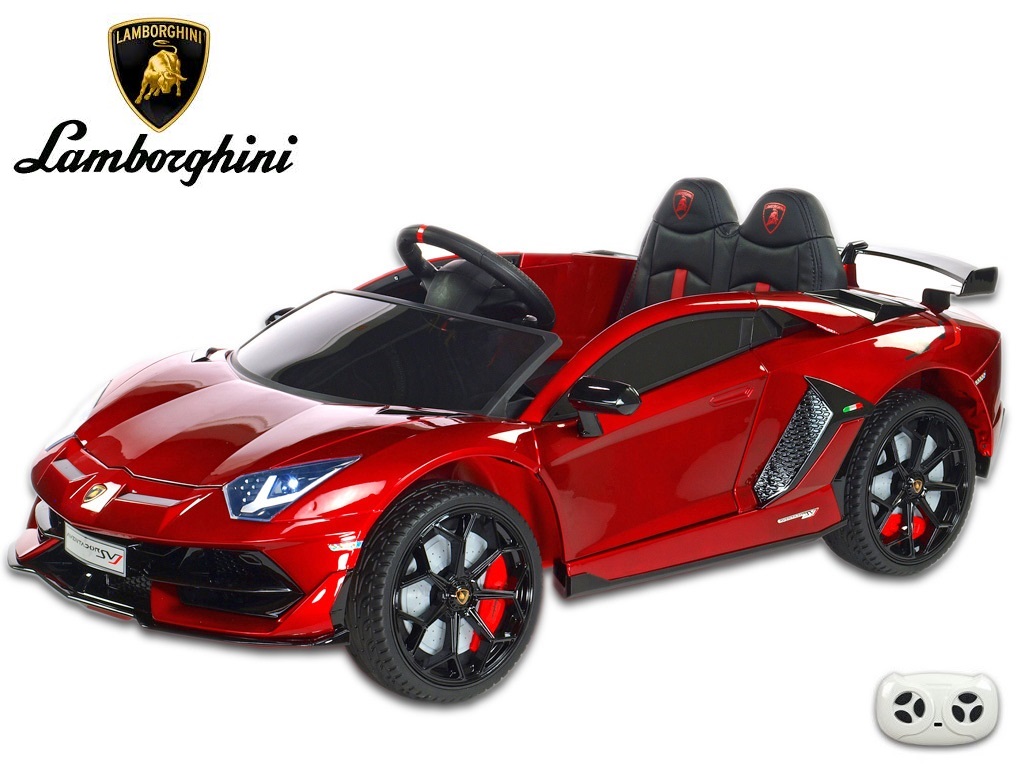 Elektrické auto Lamborghini Aventador červené