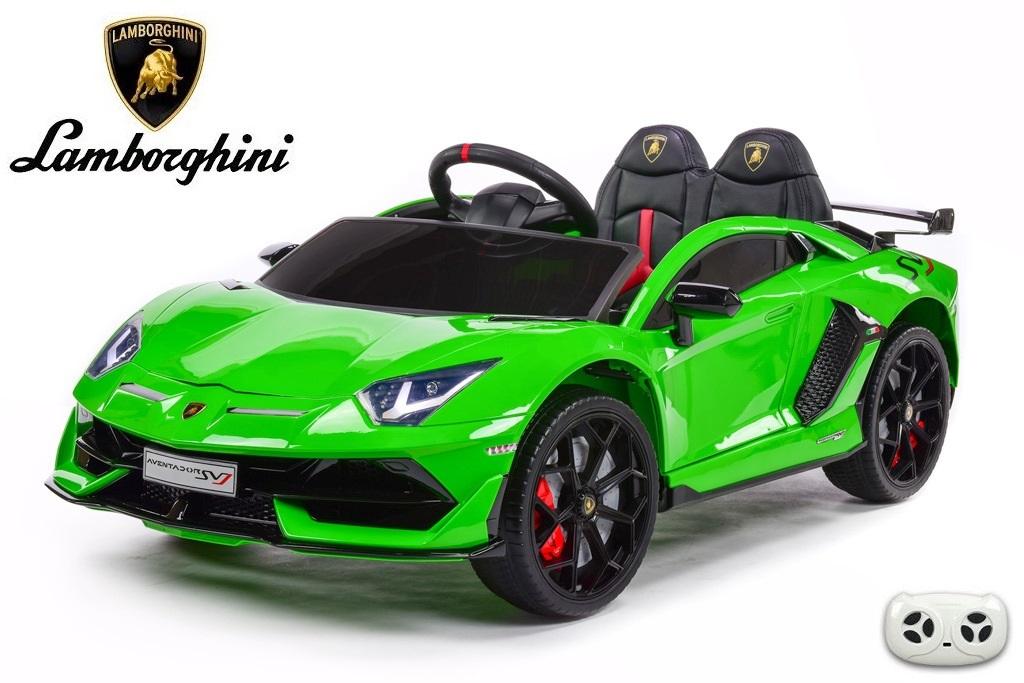 Elektrické auto Lamborghini Aventador zelené