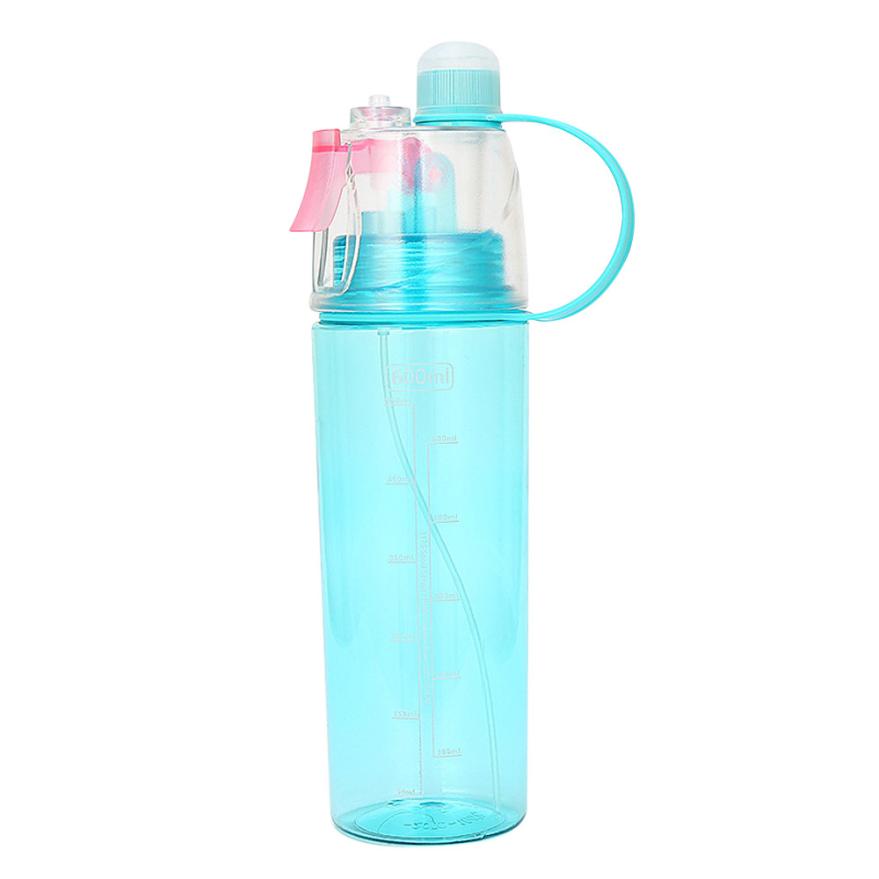 Športové fľaša s rozprašovačom na vodu Dvojité použitie Bpa Fashion zelená MODRÁ