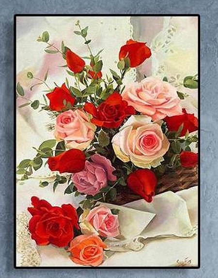 5D diamantové maľovanie ružové ruže