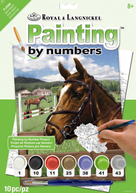 Maľovanie podľa číselného Kôň v ohrade