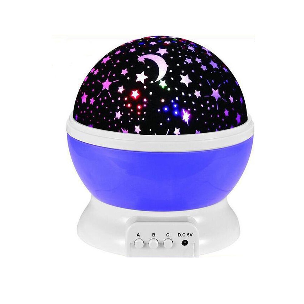 LED mini projektor hviezdna obloha - Fialová