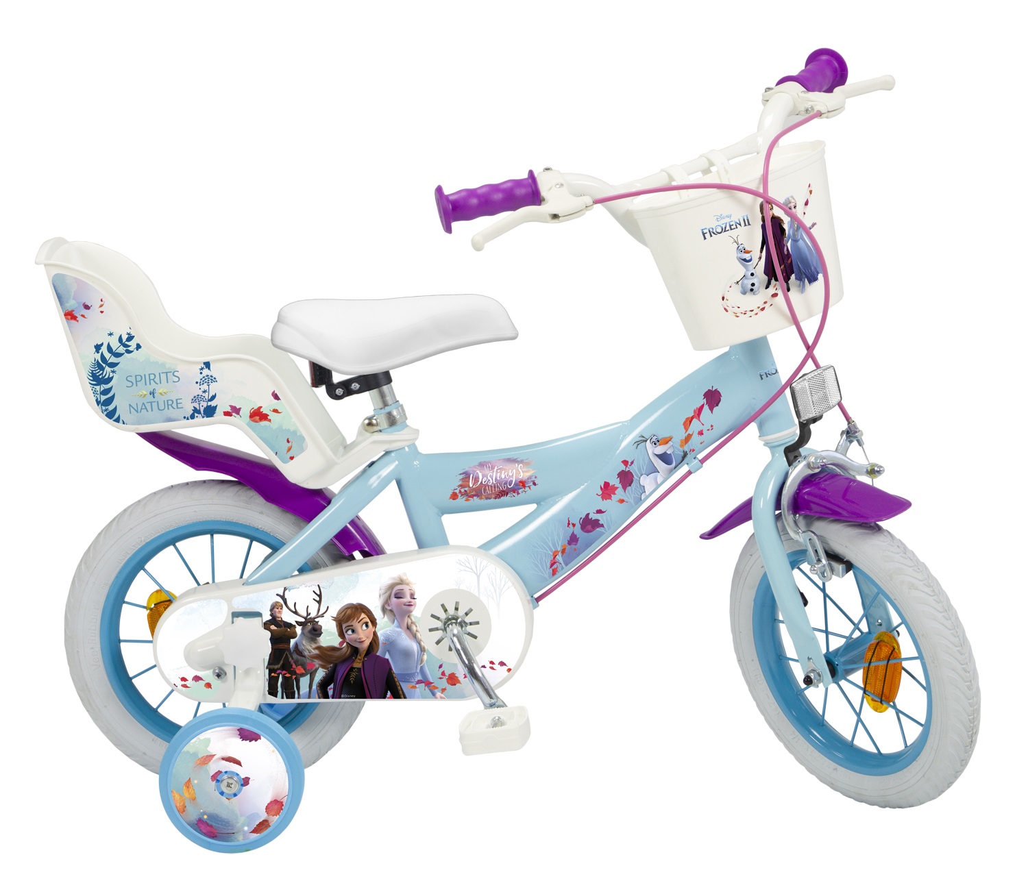 Detský bicykel Frozen II Ľadové kráľovstvo, svetlo modrej, veľkosť 12 "