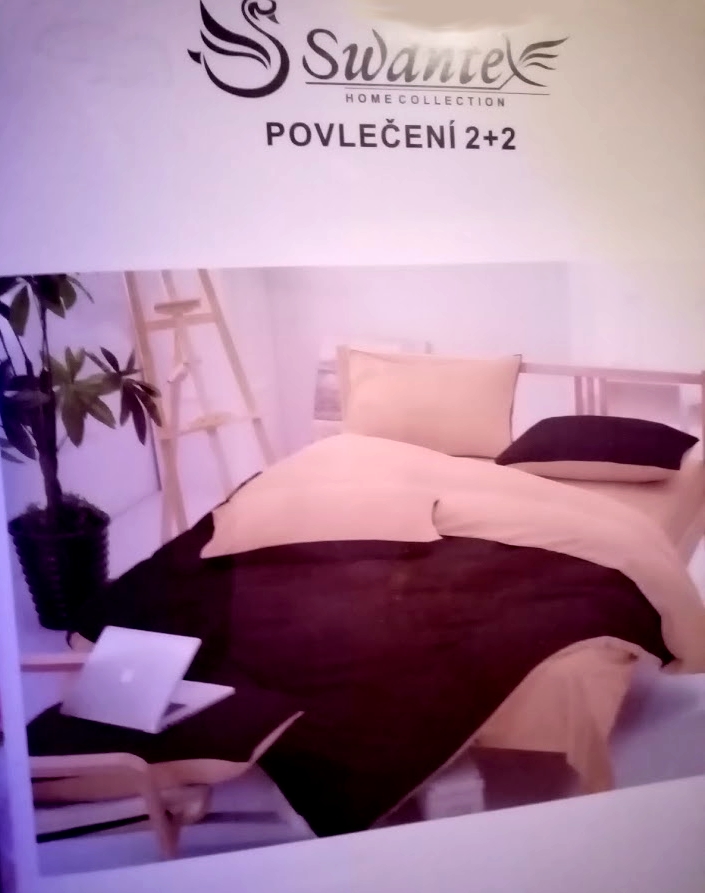 Posteľná súprava na dve postele jednofarebné hnedé