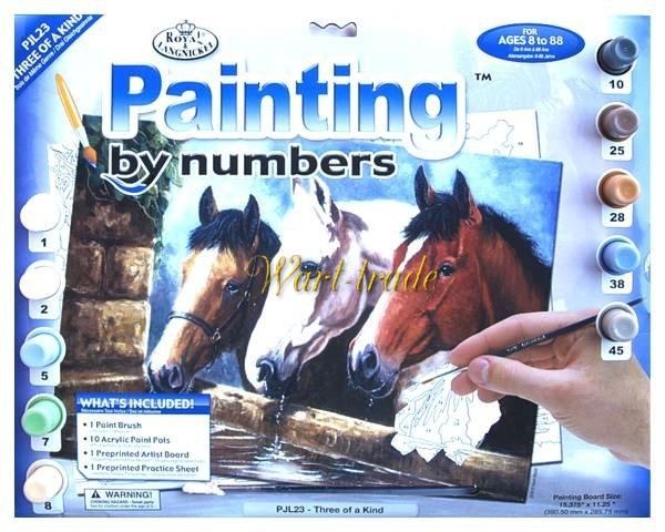 Maľovanie podľa čísel- Konské hlavy