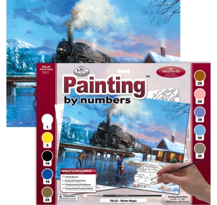 Maľovanie podľa čísel 40x32cm - Magická zima