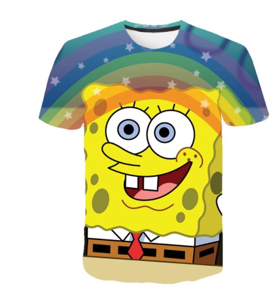 3D tričko tlač SpongeBob 2