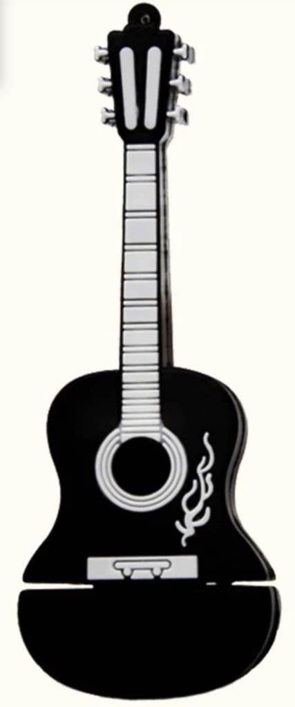USB Flash disk v tvare čiernej gitary