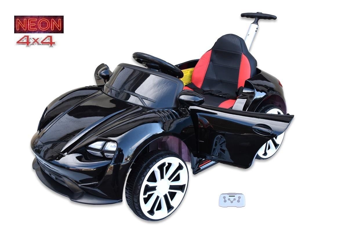 Neon Sport 4x4 s 2.4G diaľkovým ovládaním, vodiacou tyčou, lakovaný čierny