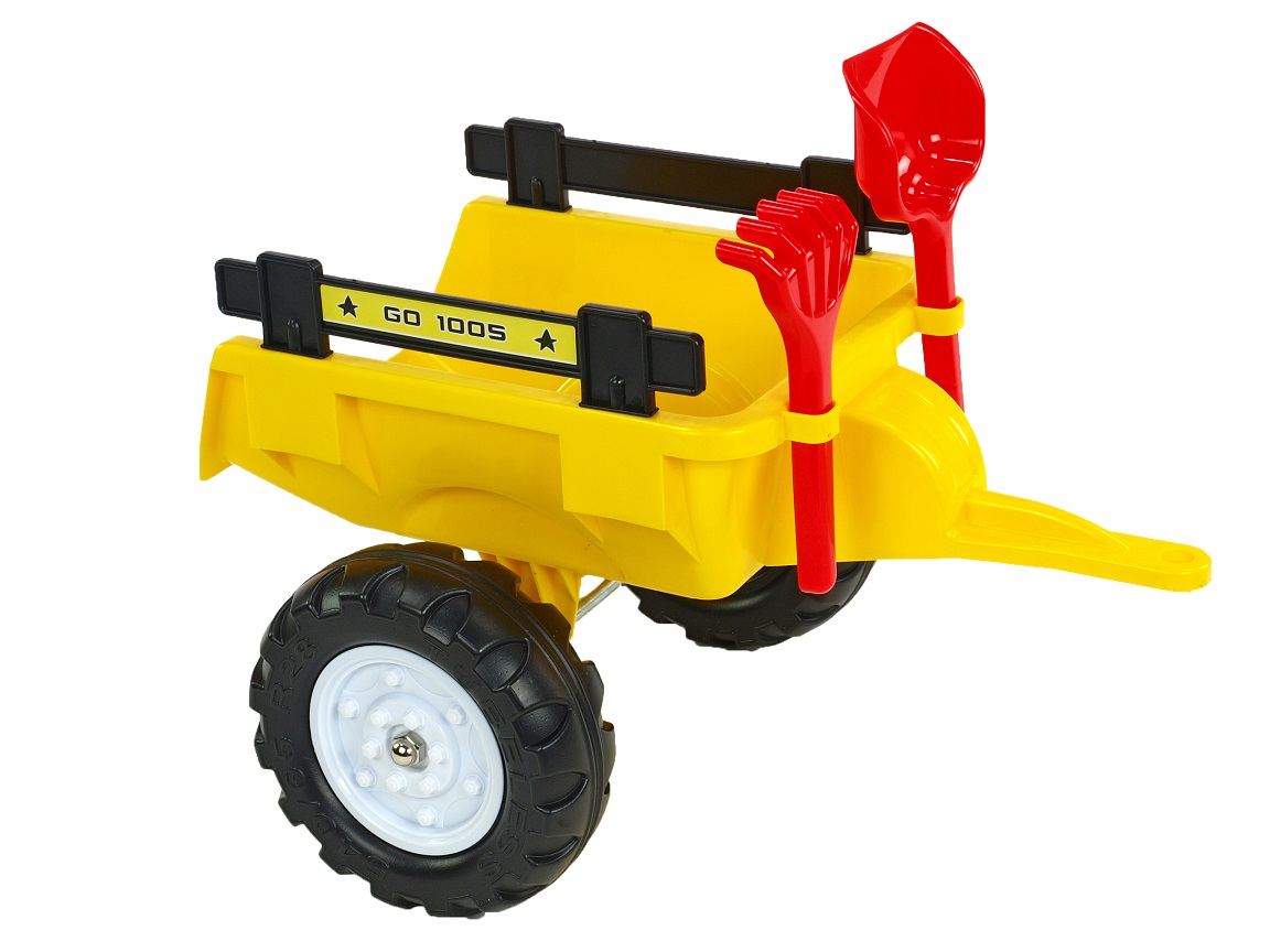 Vlek za traktor Trailer stredný žltý