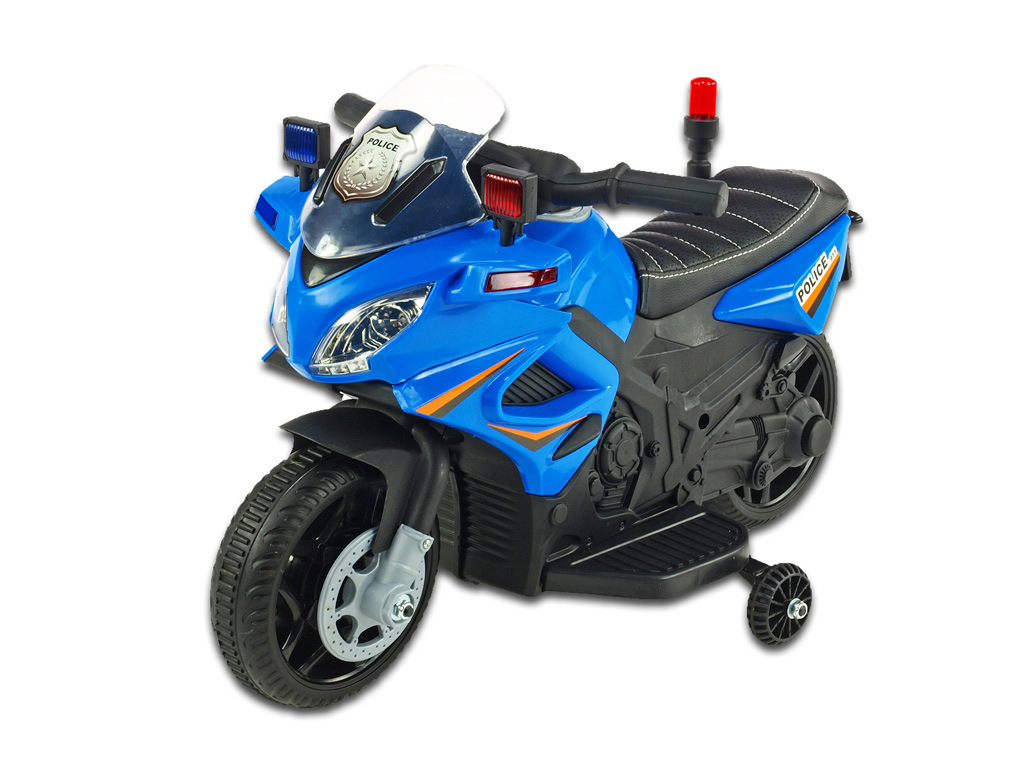 Elektrický motocykel mini pre najmenších Policia  911 modrá