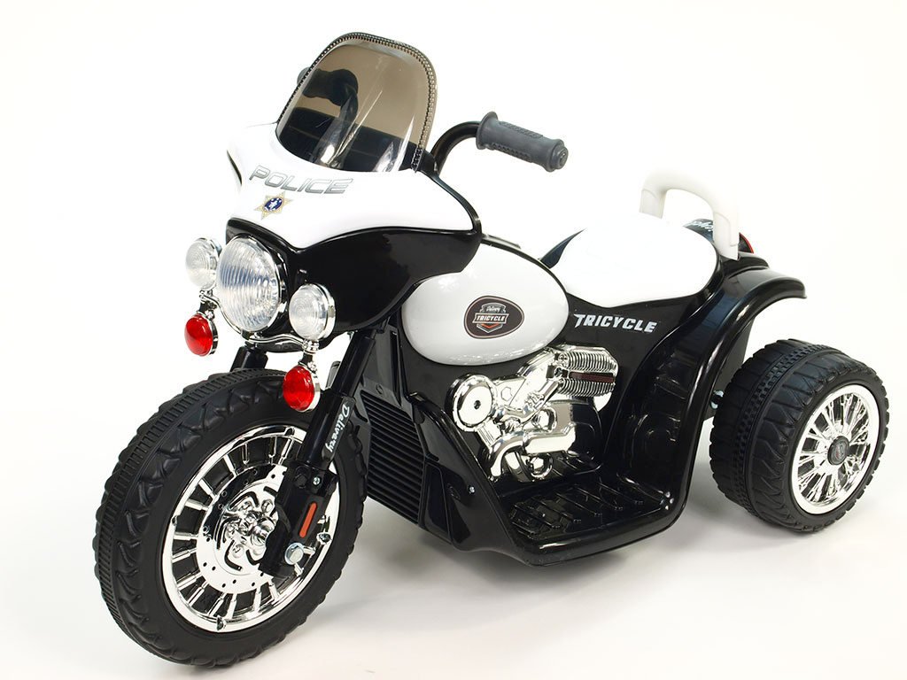 Chopper Harley na pevných kolesách, 6V, čierny 