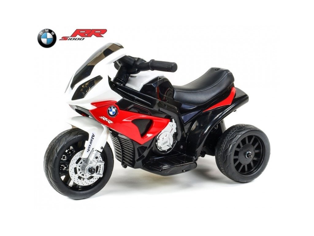 Motocykel Trike BMW S1000RR, pre najmenších a začiatočníkov, 6V, červená
