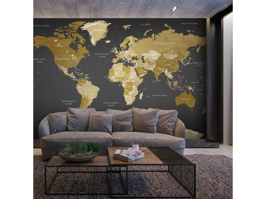 Samolepiaca fototapeta - World Map: Modern Geography