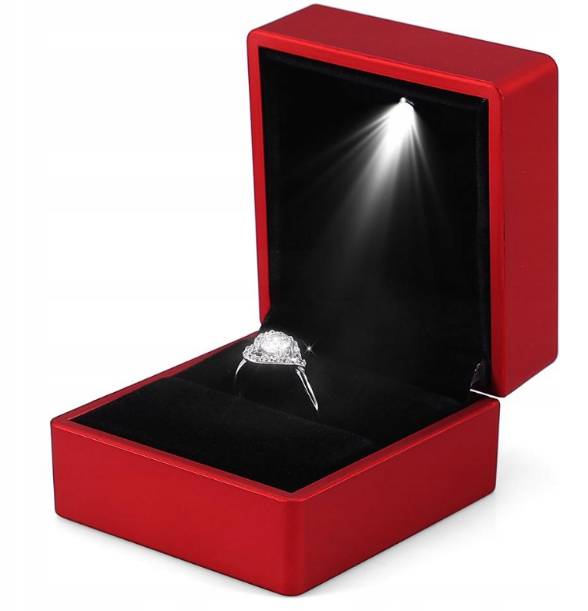 Osvetlená krabička na šperky červená