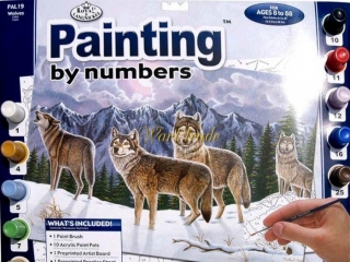 Maľovanie podľa číselného Vlci